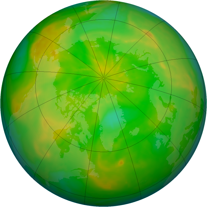Arctic ozone map for 12 June 2014